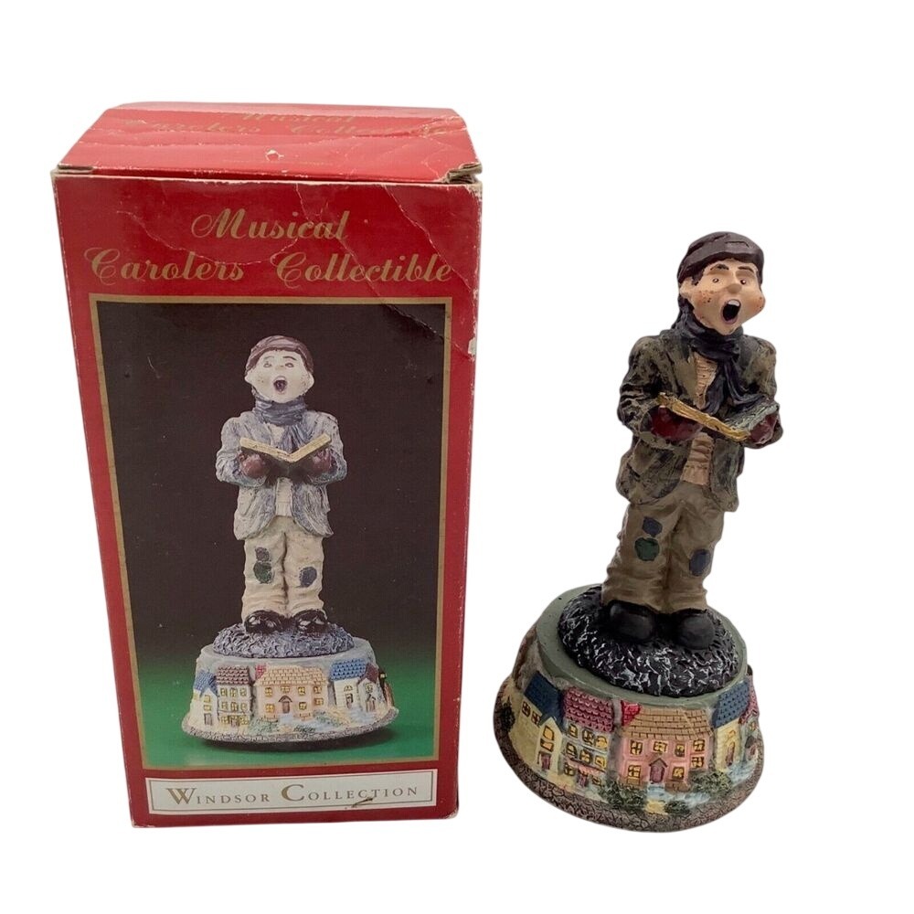 Musical Man Carolers‎ Music Box Windsor Collection Silent Night SEE VIDEO BELOW